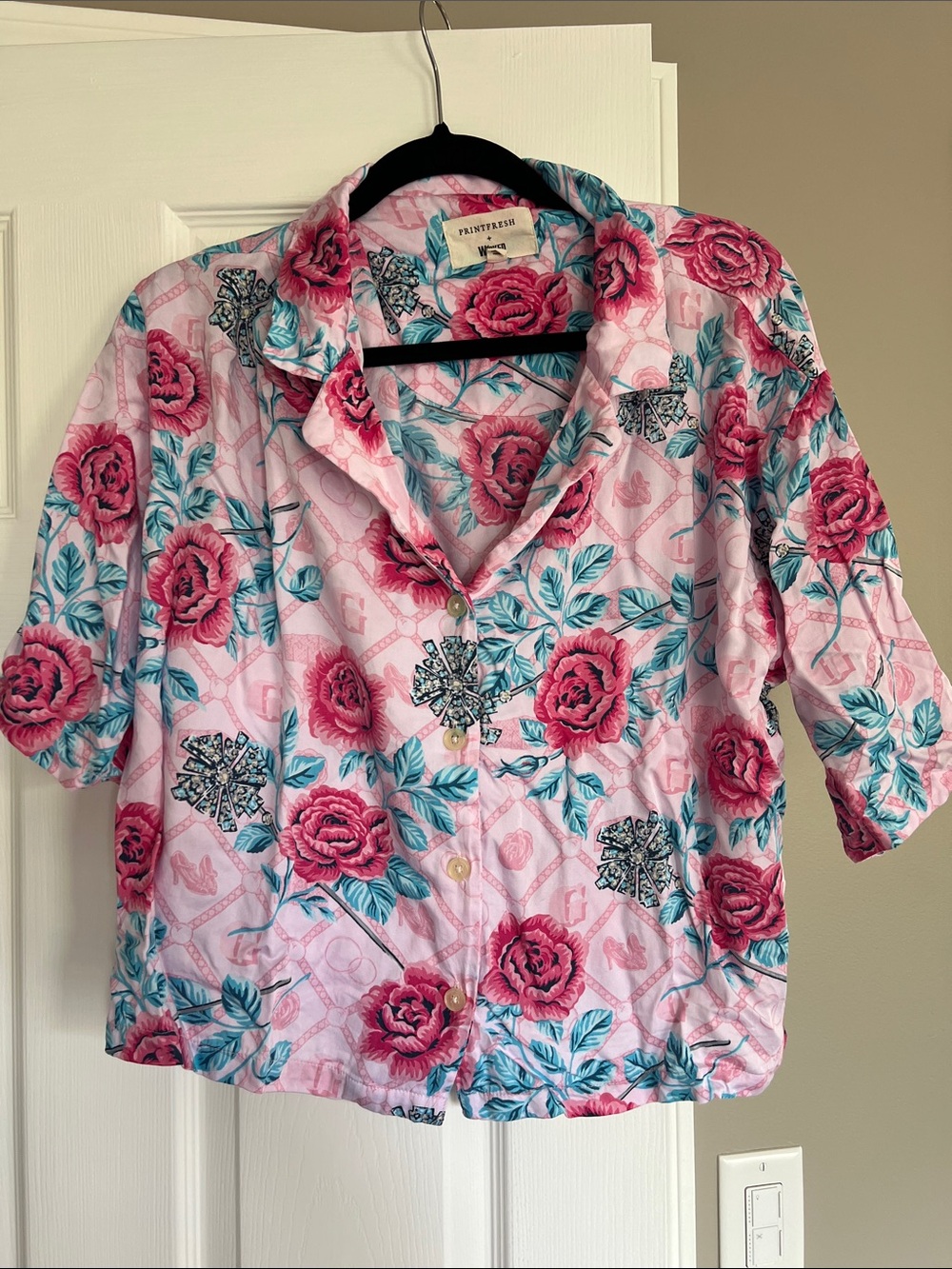 PrintFresh X Wicked pajamas in Glinda’s Garden (Pink Floral) size M